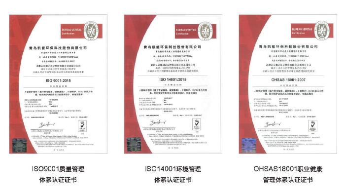 凱能科技體系管理證書(shū)